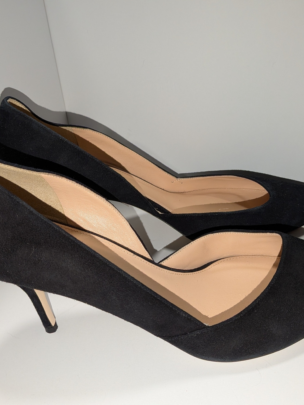 J. Crew Collette Black Suede D'Orsay Kitten Heel Shoes - Picture 6 of 10
